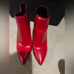 Red boots size 7.